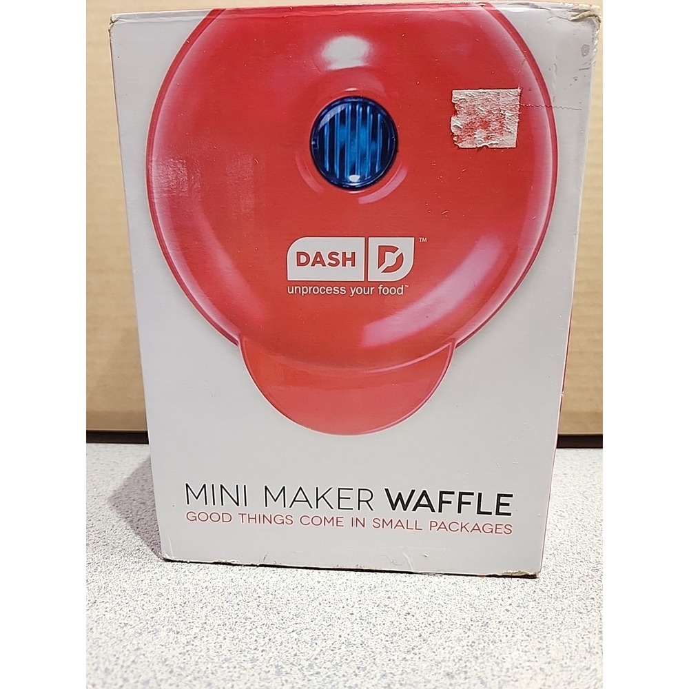 Dash Mini Maker Waffle Red Never Used Open Box